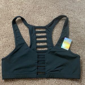 Black sports bra from PINK